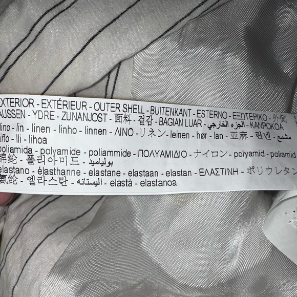 Zara Stripe Linen Blend Cropped Blazer New Without Tags - Picture 12 of 15